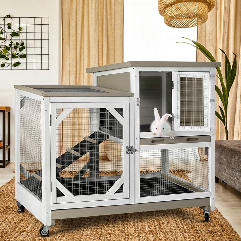 Gossy Weather Resistant Rabbit Hutch Tucker Murphy Pet Finish White